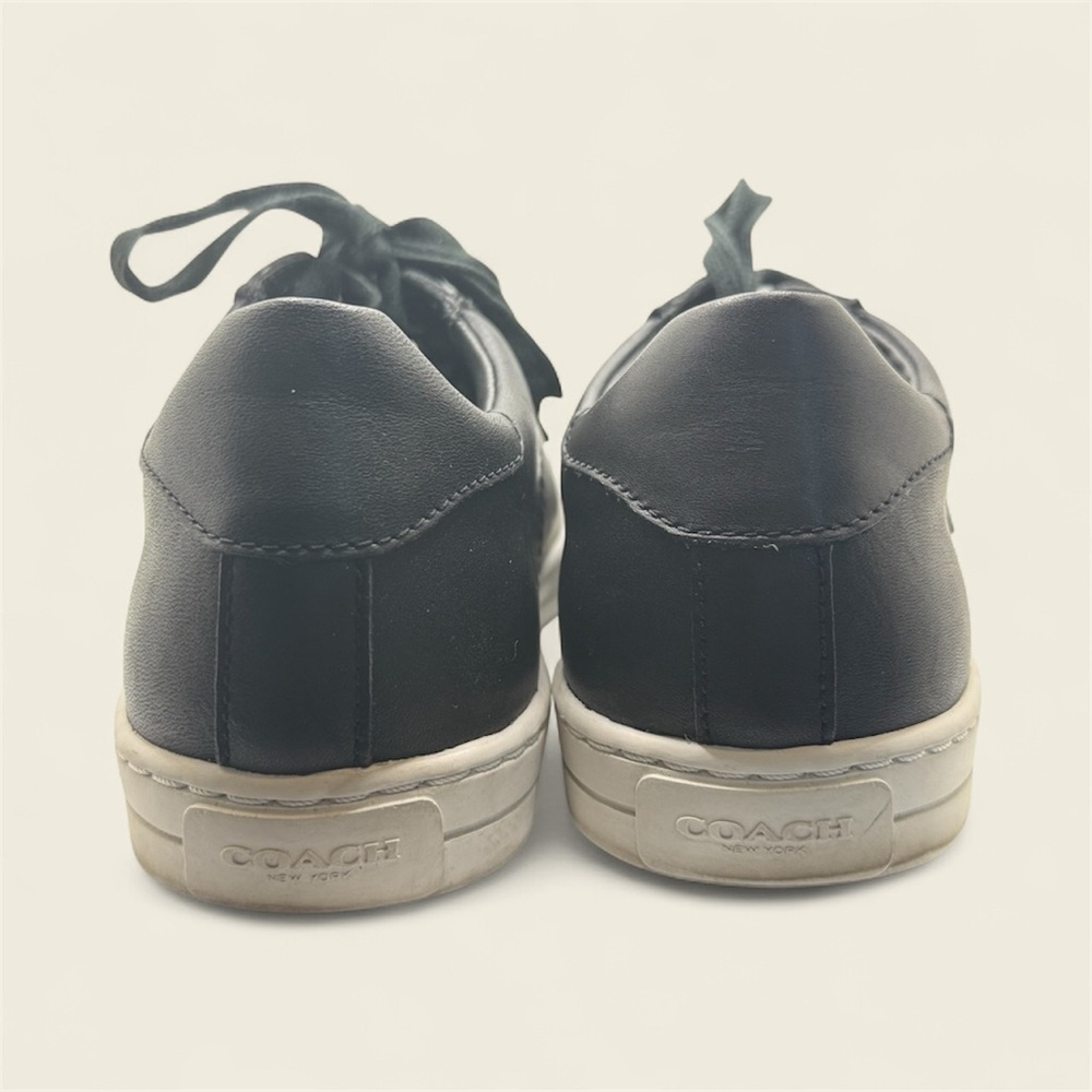 Black Leather Women’s Porter Sneakers Sz 8 - Picture 4 of 7